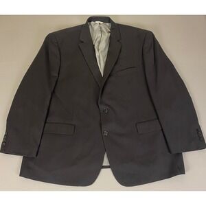 Croft & Barrow Blazer Classic Fit Sport Coat Jacket 52R Black Two Button EUC